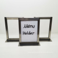 Satom Wholesale Custom Square Stainless Steel Menu Holder